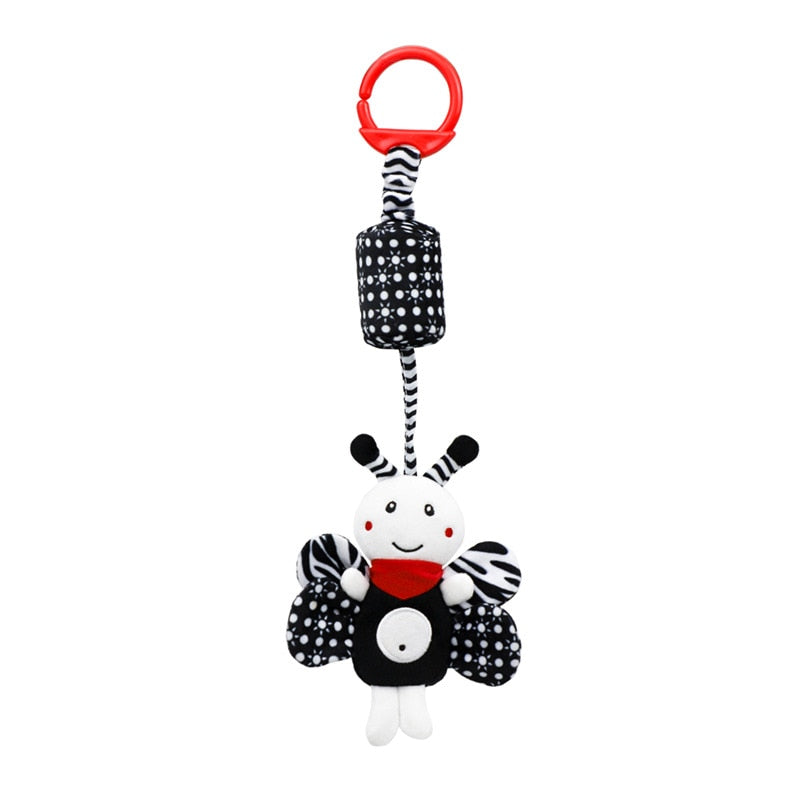 Baby Sensory Hanging Rattles Soft Learning Toy Plush Animals Stroller Infant Car Bed Crib with Teether for Bebe Babies Toddlers